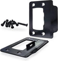 2-1/4" by 1-3/4" Door Latch Restorer Strike Plate for Doors, 2 PCS Universal Door Lock Hardware with Foul 1" Long Screws (Classic Black)