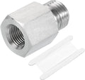 uxcell Pipe Fitting Reducing Adapter, G1/4" Male x 1/8" NPT Female 304 Stainless Steel Reducer Connector for Water Oil Air Pressure Gauge, Silver