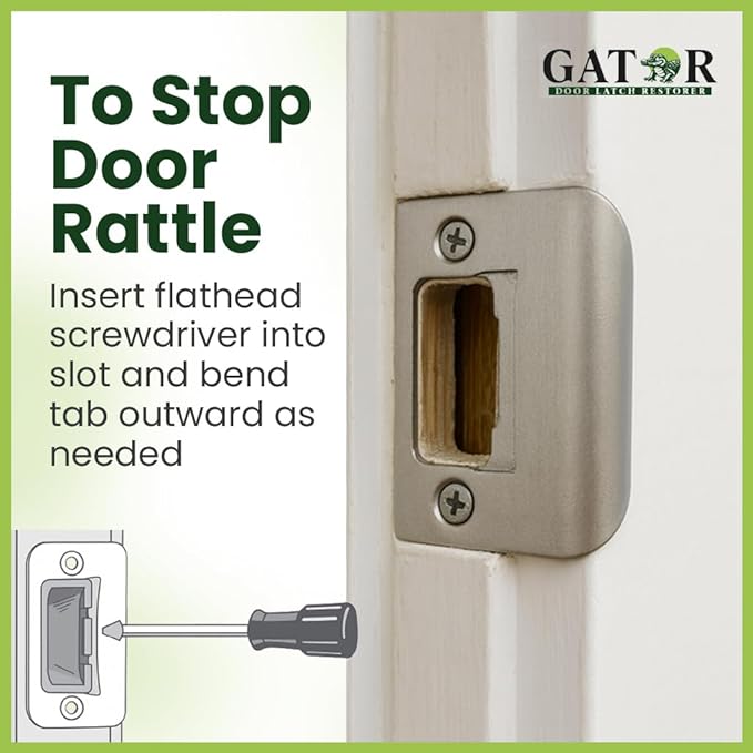 4-Pack Gator Door Latch Restorer - Strike Plate (Satin Nickel)