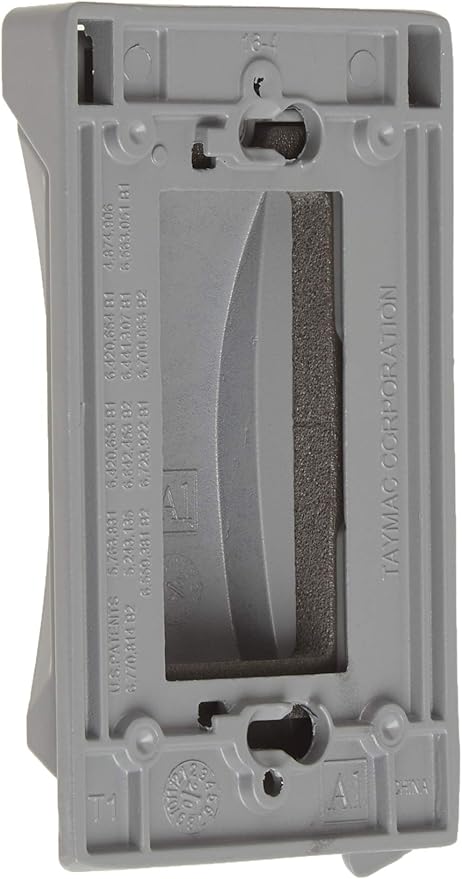 Hubbell Bell MX1050S Single-Gang Weatherproof Heavy Duty Universal Flip Cover Gray Finish (Pack of 2)