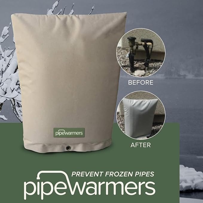 The Original Winter Pipe Insulation Cover (0˚F) - Extra-Thick EVA+NBR (UV-Coated) Insulated Backflow Preventer Freeze Protection, Pump Cover, Sprinkler/Well/Valve Head Cover - (24" W X 18" H)
