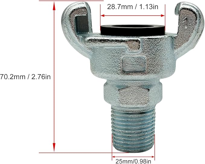 NPT Iron Air Hose Fitting，Universal Coupling，Chicago Fitting (0.75, NPT Male)