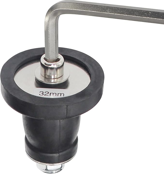 Expandable Mechanical Seal, Cleanout Pipe Plug-Rubber Expansion Scupper Plug & Removable Stainless Steel Allen Wrench Handle, 1-5/16 to 1-9/16 in Sewer Cap Cover, Winterizing Pool Boat Plugs