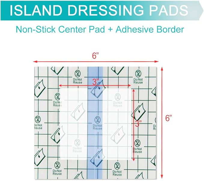 6"x6" Waterproof Shower Cover Incision Bandages for Large Wound with No Glue On The Center Adhesive Transparent Shower Protector Post Surgical Water Barrier Guard Pack of 25