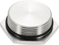 MECCANIXITY NPT Pipe Plug Fitting, 304 Stainless Steel NPT1-1/2 Male Outer Hex Thread for Plumbing Fixed with Sealing Rubber Ring