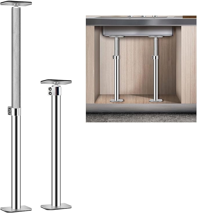 Undermount Sink Brackets.Undermount Sink Support,Undermount Sink Repair Kit, Adjustable Support PolKitchen Sink Brackets