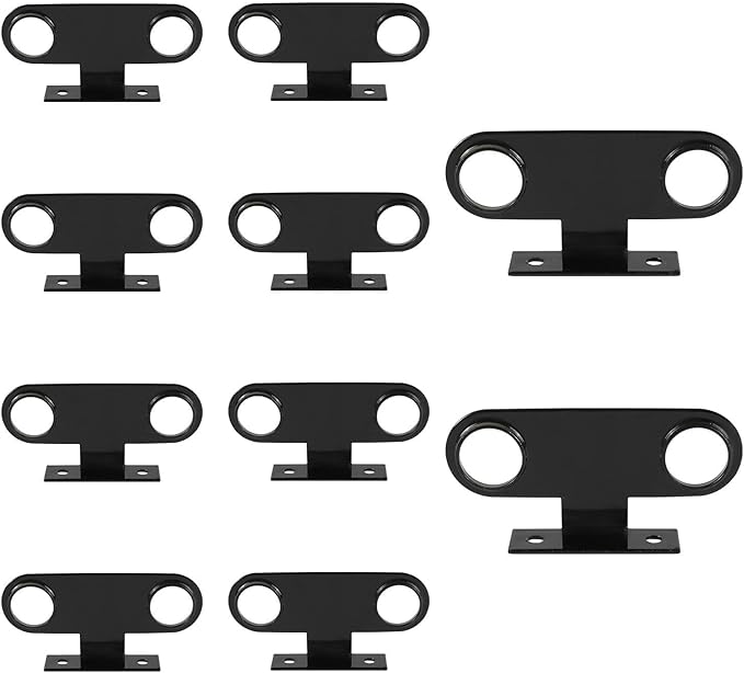 (Pack of 10) EFIELD Metal Made Double Pipe Stay Hanger for 1/2 Inch IP Standard Pipe or 3/4 Inch Copper, CPVC & PEX Pipes - Universal Pipe Support Bracket,(ACC023)