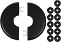 12 Pcs Wall Split Flange, ABS Round Self-Adhesive Escutcheon Plate Buckles Design for 0.86"/22mm Diameter Pipe