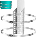 Blulu 1 Set Expansion Tank Mounting Bracket Thermal Expansion Tank Holder with Water Heater Strap Earthquake Straps Nitrogen Propane Holder for 5 Gallon or 13 Inch Diameter Pole