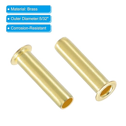 PATIKIL 5/32" Brass Compression Fittings,100Pcs Compression Insert Tube Fitting for Connecting Air, Fuel, Water, Oil and Inert Gases Lines