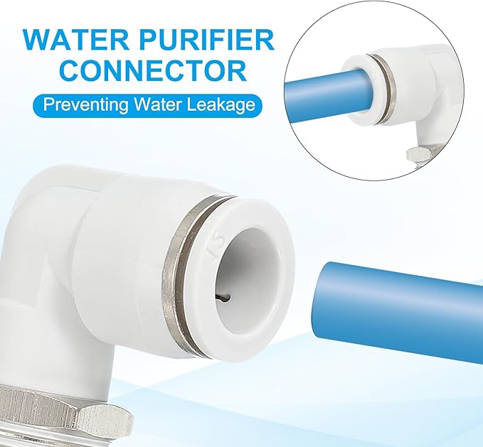 PATIKIL Push to Connect Fitting, 5 Pack Pneumatic Air Elbow Quick Connector 1/2"PT Male Thread x 12mm Tube 90 Degree Connect Tubing Elbow Air Tube Fitting Pneumatic Quick Adapter, White