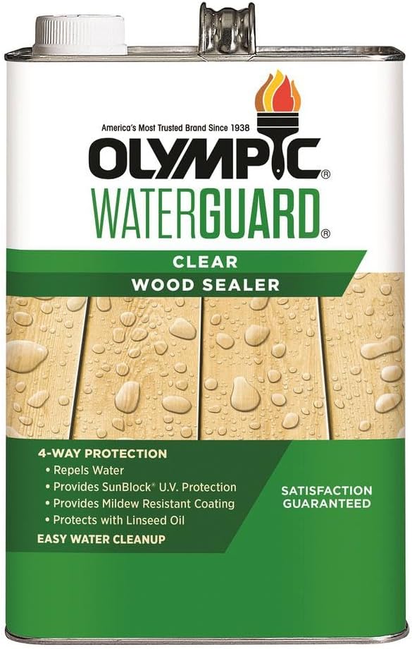 Olympic WaterGuard 1 gal. Clear Exterior Waterproofing Wood Sealer