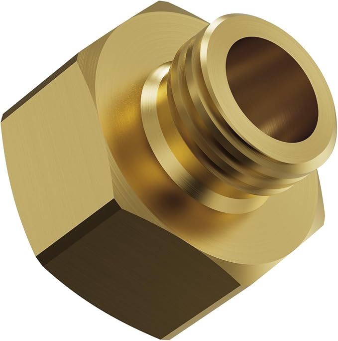 2 Pcs Brass Faucet Adapter, G 1/2 Inch Female to 3/8 Inch (9/16") Male Compression Connector, Reducer Fitting to Connect 1/2" Angle Stop to 3/8" Supply Lines