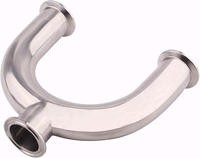 DERNORD 3 Way U Sanitary Ferrule Pipe Fittings Tri-Clamp Type Stainless Steel 304 (Pipe OD: 1.5 INCH)