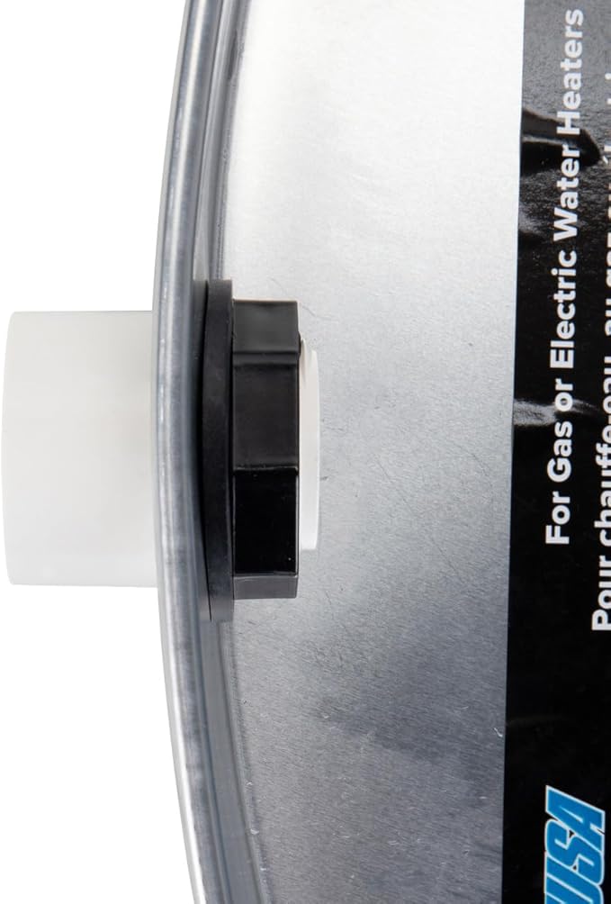 Camco 20860 30" ID x 2" Aluminum Water Heater Drain Pan with PVC Fitting