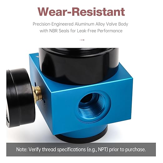 SNS Air Pressure Regulator Female Thread 3/4 NPT 0-500 PSI Adjustable, Bracket, with Gauge QTYH-N20