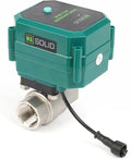 U.S. Solid 3/4" Smart Motorized Ball Valve - Stainless Steel Remote App Mobile-control Electrical Ball Valve with Manual Switch, Plug Connection