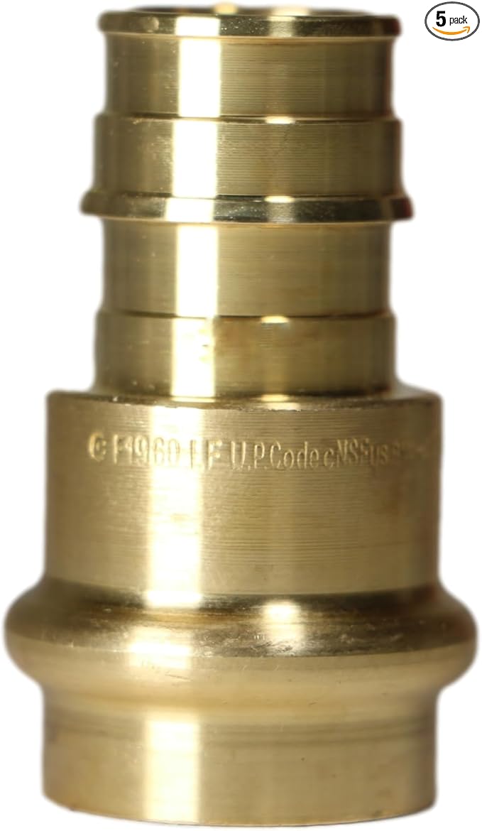 XFITTING 3/4 Pex A x 3/4 Press Coupling, 202-3-6=5XX, 5 Pieces
