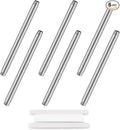 1/4"x8" 304 Stainless Steel Pipe, 6 Pack 1/4" NPT x 1/4" NPT Male Threaded Nipple, SCH40 Heavy Duty Pre-Cut Steel Pipe for Plumbing Gas, Hydraulic, and Industrial Applications(8", 6 Piece)