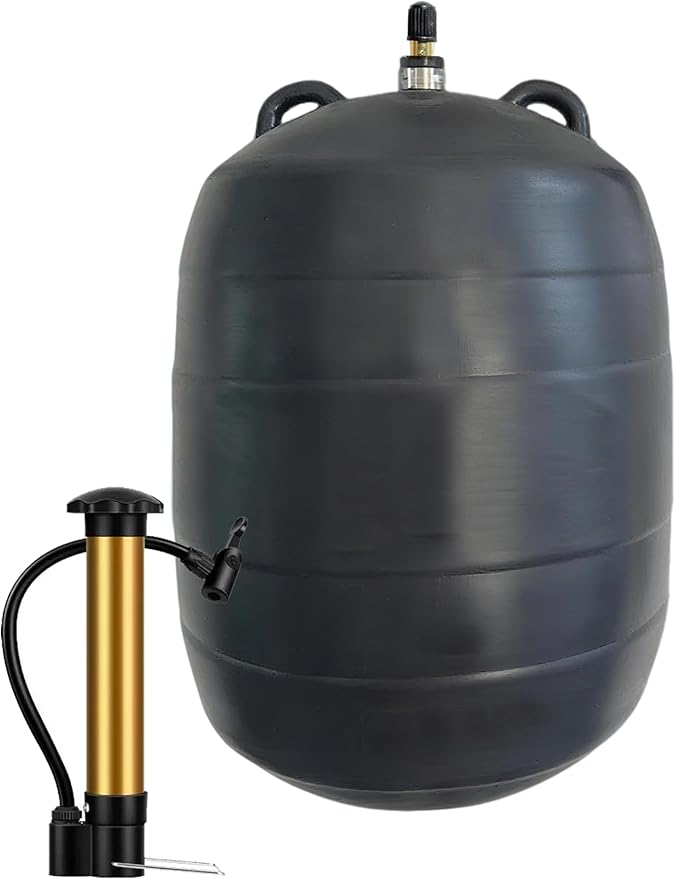 Inflatable Pipe Plug Balloon for Sealing and Testing of Sewer Pipes, Plumbing Pressure Bladder with Floor Pump - Plumbing Test Ball for Sewer Test, Water Shut Off & Temporary Blocking (6F Inch)