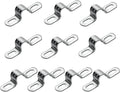 10 PCS 10mm Heavy Duty 2 Hole U-Tube Strap Clamp,Stainless Steel-304 Rigid U-Bracket Pipe Strap Clamp Hanger Tube Tension Clips ID 3/8"