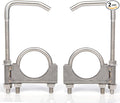 Stainless Steel 2.5" Exhaust Clamp with Hanger Rod for 2-1/2 Inch Exhaust Pipes