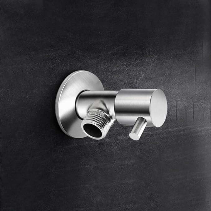 Poeland Modern Quarter Turn Angle Stop Valve 304 Stainless Steel Faucet Triangle Valve 1/2" G thread