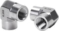 90 Degree Street Elbow - 3/8" NPT Female to 3/8" NPT Female Stainless Steel 304 Heavy Duty Forged Barstock Street Elbow Adapter Pipe Fitting (pack of 2)