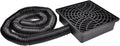 Low Profile Catch Basin Drain Kit Downspout Extender, 12"×12" Catch Basin Gutter Downspout Extensions with 2" ID Flexible Pipe, Pipe Stretched Length 16.4ft, Rainwater Drainage System