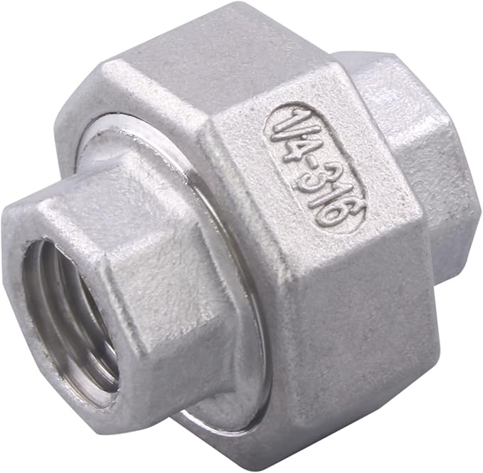 Cast Pipe Fittings Union - 1/4" NPT Female Fitting Stainless Steel 304, Class 150