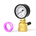 0-60PSI Air Test Pressure gauges, 2" Double Graduated Dial, 3/4" FNPT Forged Brass Bell Shape Body Assembly, 1/8" NPT Air Bleeding Valve, for Pressure Testing on Home Gas Line