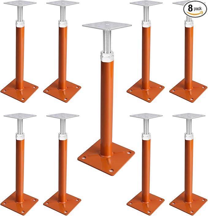 Screw Jacks Floor Jacks, 11"-16" Small Floor Jack Stands, House Floor Jacks Post Pole for Leveling, Adjustable Floor Joist Support Jack for House Foundation Temporary Support