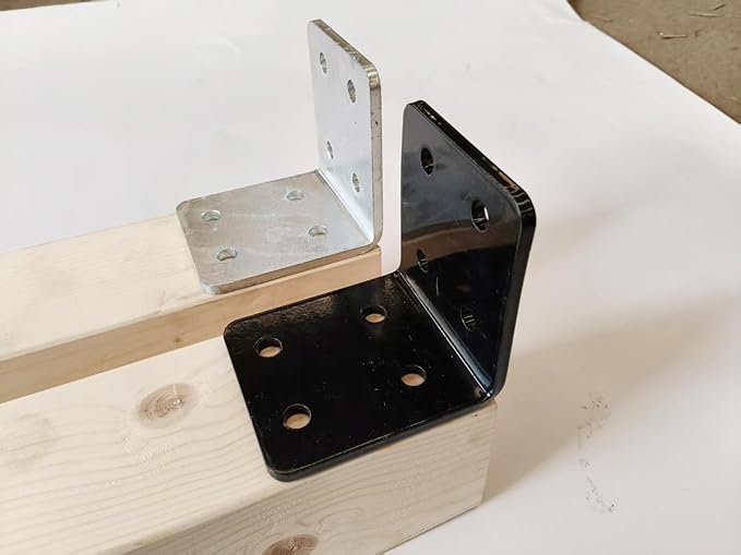 Beam Bracket, 4" X 4" X 3.5” Heavy Duty Corner Bracket. Fireplace Mantel Brackets Made of Premium Heavy Duty Alloy Steel. Corner Steel