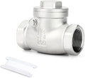 TAISHER 1PCS 304 Stainless Steel 1-1/4" NPT Female Swing Check Valve，Backflow Prevention, One Way Check Valve CF8 WOG 1000
