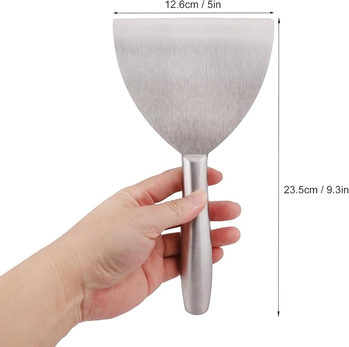 5 Pack 5 Inch Putty Knife Scraper, Putty Knife Set, Stainless Steel Putty Knife, Wallpaper Scraper Paint Scraper Tool for Spreading Drywall Spackle, Plasterboard Mud, Scraping Paint, by GENHAKON.