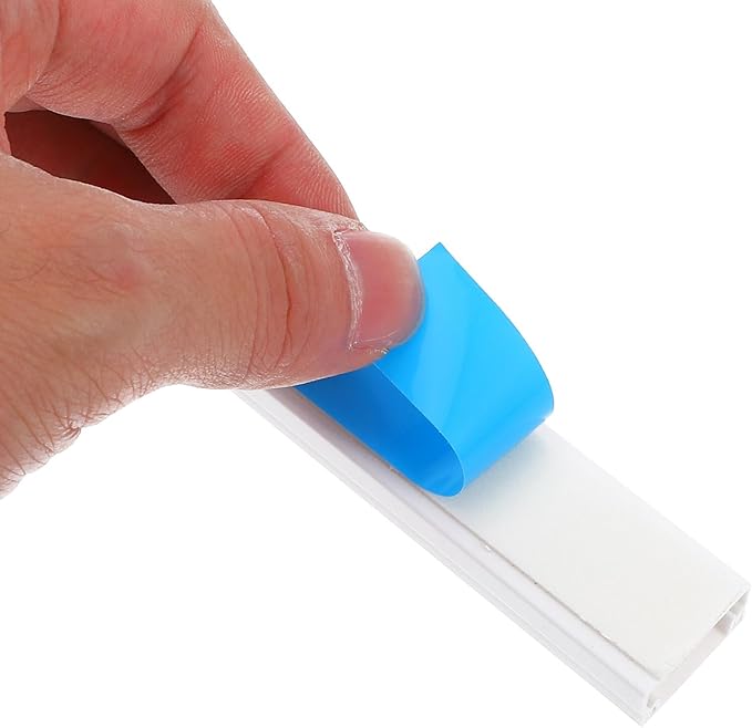PVC Cable Hider Kit Cord Covers Wall Mounted Wire Concealer Raceway with Screws Adhesive Tape for Audio Video Tv Cable Management