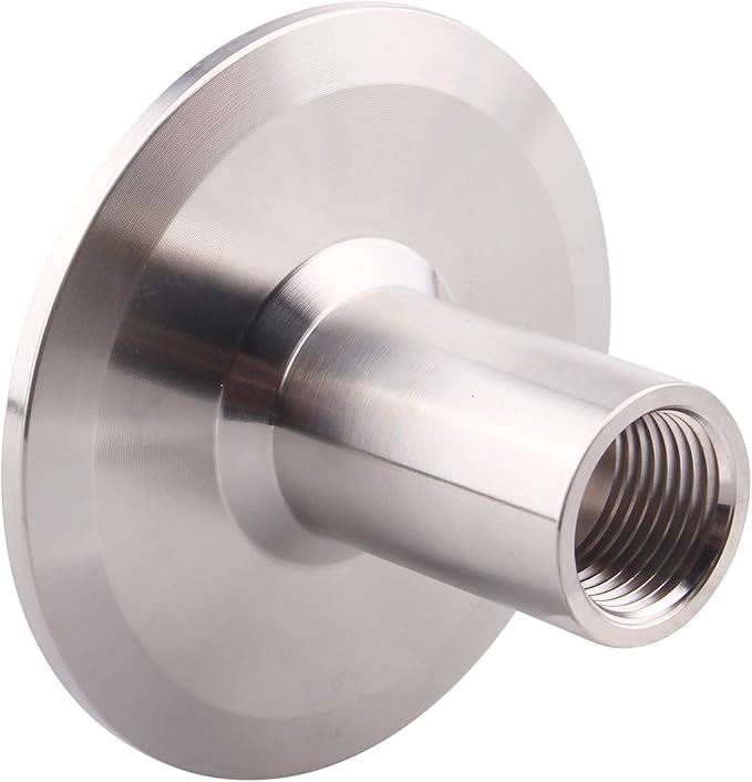 DERNORD Sanitary Female Threaded Pipe Fitting to 2 Inch TRI CLAMP OD 64mm Ferrule (Pipe Size: 3/8" NPT （2 Inch Tri clamp）)