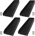 4-Pack Rain Gutter Downspout Splash Block - 16" Fixable Gutter Downspout Extension for Rainwater Drainage, Ladder Downwards Design with 8 Fixed PP Nails (Black)