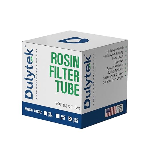 Dulytek Nylon Filter Tube/Sleeve, 160 Micron, 2" x 200" Roll, Dye-Free, Food-Grade, Tailor to Fit Length As You Wish