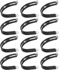 12-Pack Cable Clamps, 2-3/16 Inch/ 55 mm 304 Stainless Steel Rubber Cushioned Insulated Cable Clamp R Shape Metal Holder for Tube/Wire/Pipe/Loop Installation