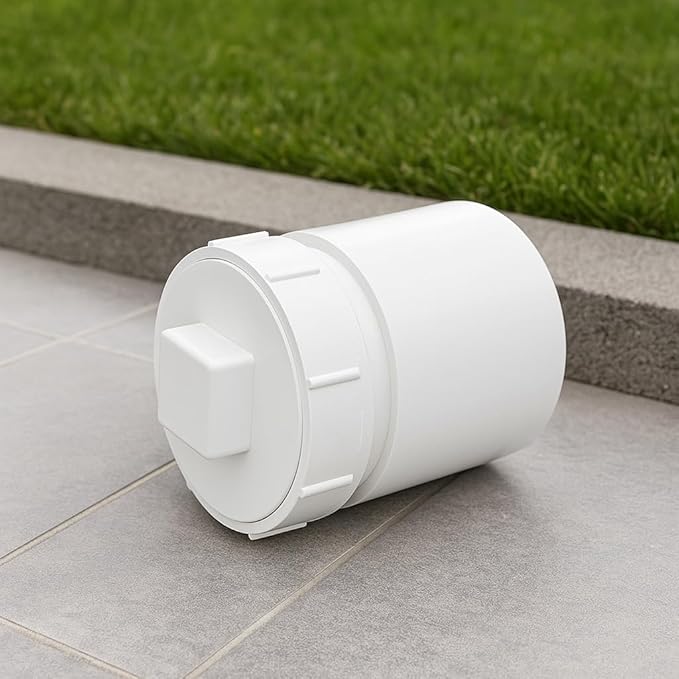 UYHSEI4" PVC Sewer Cleanout Adapter with Cover & Plug, DWV Flush Sewer Cleanout Cap, Hub x Hub Coupling for 4-Inch Sewer & Drain Pipe, Plumbing and Irrigation System (4 inch kit)