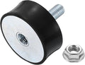 uxcell M10 Rubber Mounts, 1Pcs 50x21mm(DxH) Rubber Cylindrical Anti Vibration Isolator Shock Absorber with Lock Nut for Car Bobbin Generator Air Compressors