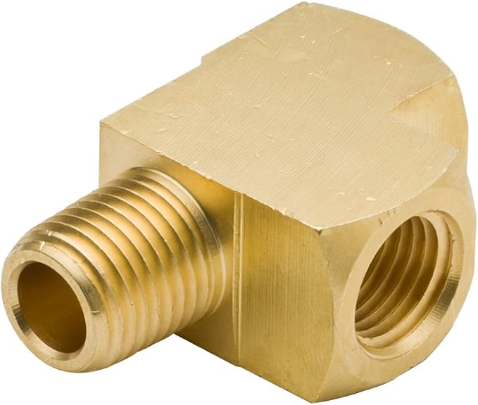 Legines Brass Pipe Fitting, Street Tee, 3/8" NPT Female x 3/8" NPT Male x 3/8" NPT Female, Barstock Male Run Tee (Pack of 2)