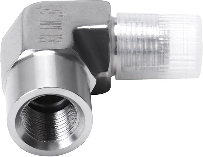 90 Degree Street Elbow - 1/8" NPT Male to 1/8" NPT Female Stainless Steel 304 Heavy Duty Forged Barstock Street Elbow Adapter Pipe Fitting (pack of 5)