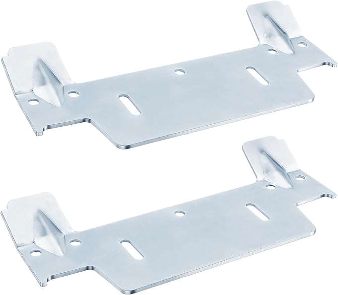 382430-1120A Steel Hanging Bracket,Heavy Duty Metal Wall Mount Sink Bracket for Wall-Mounted Sink,Featuring Multiple Holes for Securing The Threaded Stud Backplate Steel Hanger - 2 Pack