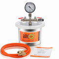 BACOENG 2 Quart Vacuum Chamber, Stainless Steel Degassing Chamber Kit for Resin, Silicone and Epoxies
