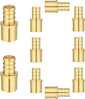 (10 Pack) Lidertik Copper to Pex Fittings 1/2 inch, 1/2" Pex F1807 x 1/2" Male Sweat Adapter Brass