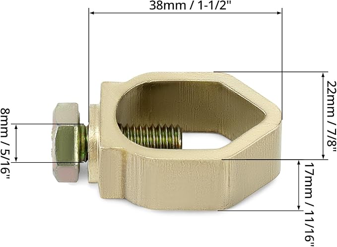 QWORK Direct Burial Ground Rod Clamp, 10 Pack 5/8" Diameter Copper Mechanical Connectors