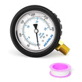 MEANLIN MEASURE 0~300Psi Stainless Steel Liquid Filled Pressure Gauge 1/4" NPT 2.5" FACE DIAL with Rubber Protective Sleeve, Lower Mount