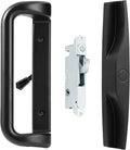 House Guard Black Patio Door Handle Set with Mortise Lock,Suitable for Replacement Sliding Doors Lock 3-15/16”Screw Hole Spacing.Choices That Add a Unique to Your Patio Glass Sliding Door.